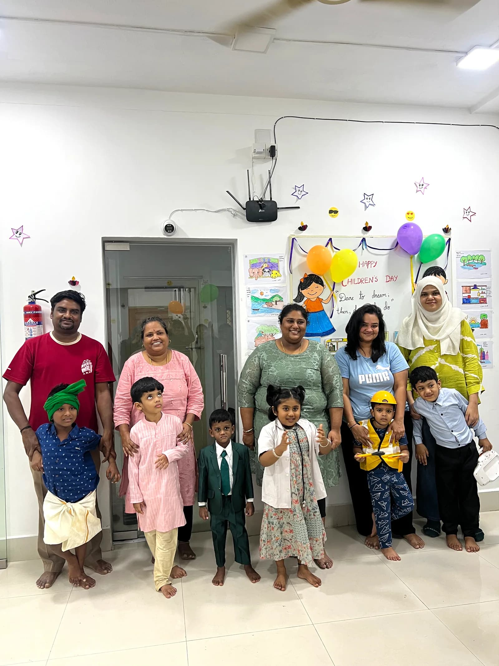 DARC families and children celebrating together at the clinic