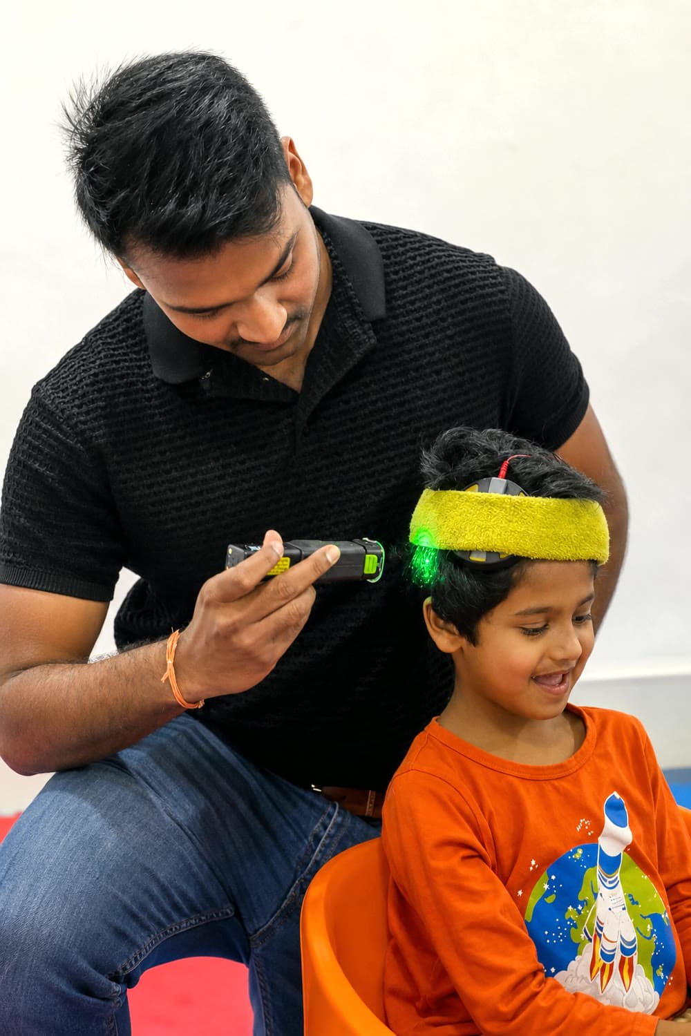 Photobiomodulation laser therapy support for a child at DARC Chennai